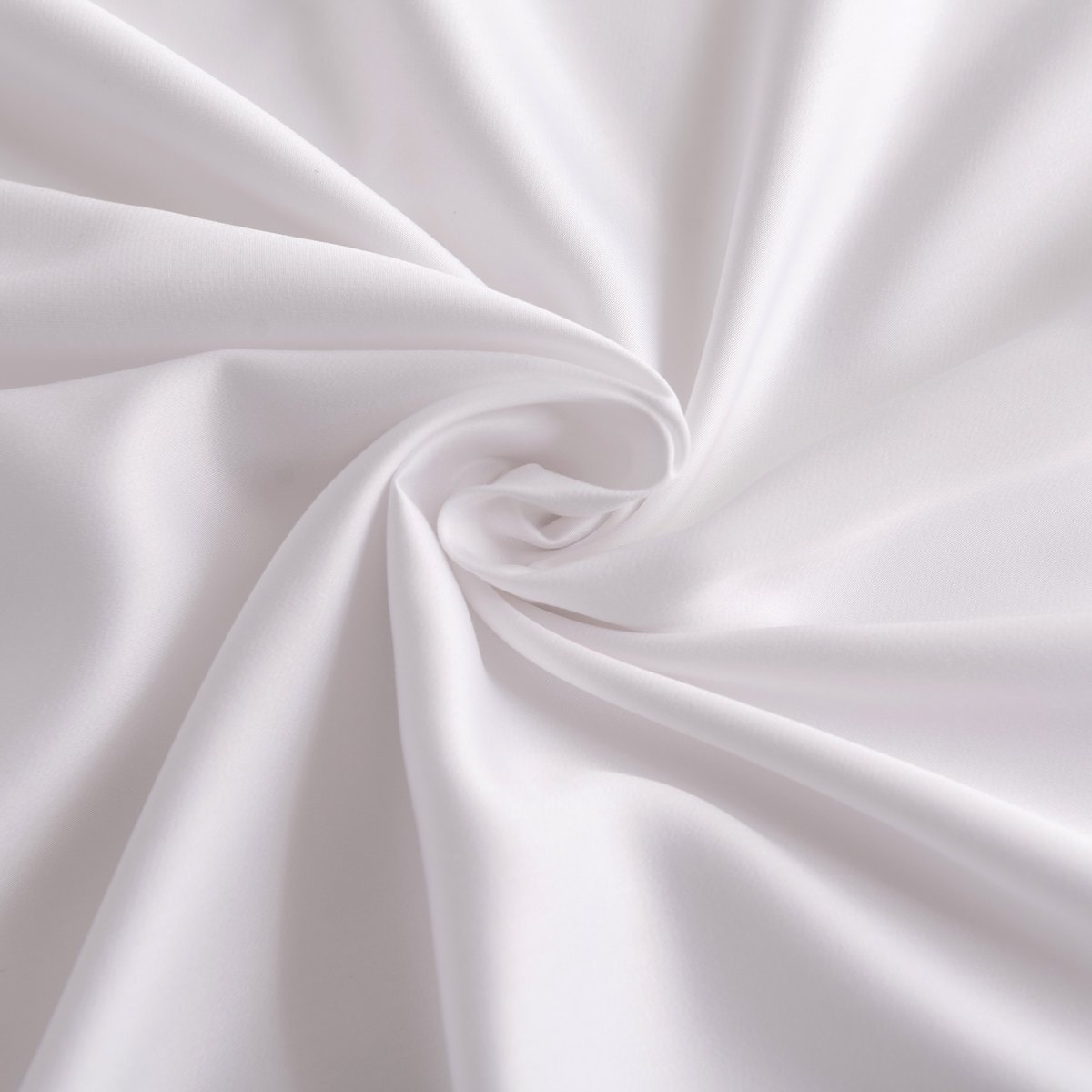 Close-up of the soft, silky weave of the Coco White bamboo fabric