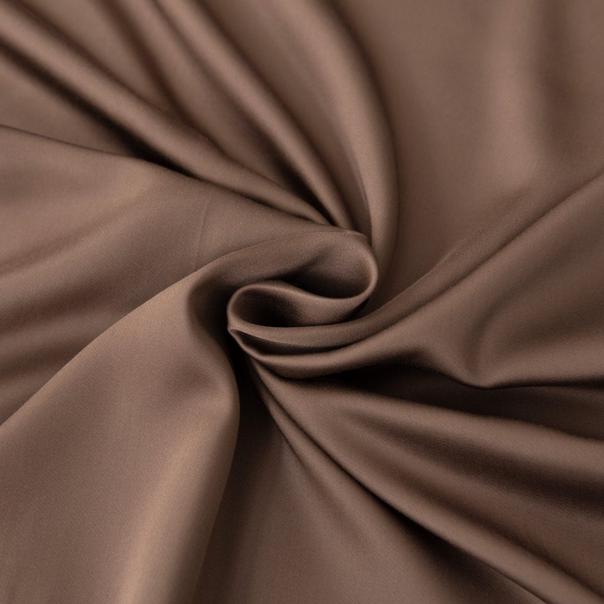 Close-up of swirled Coffee Brown bamboo fabric