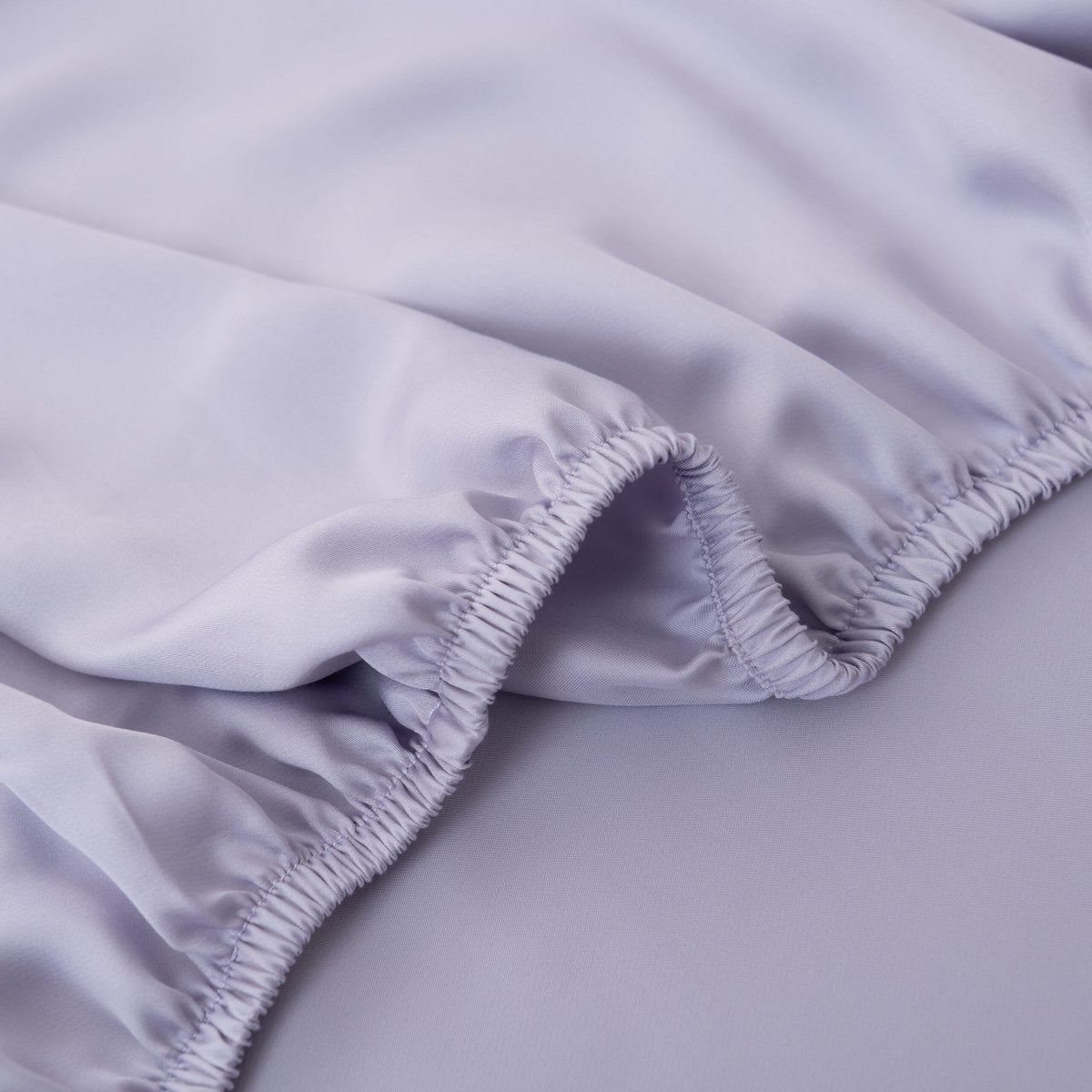 Folded Lavender Mist bamboo fabric showing its natural sheen