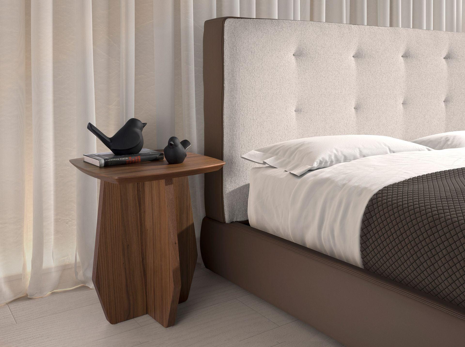 Polsterbett Hamburg von Maison de Cocon – Stoff, Farbe Braun, 180x200 cm, Detailansicht