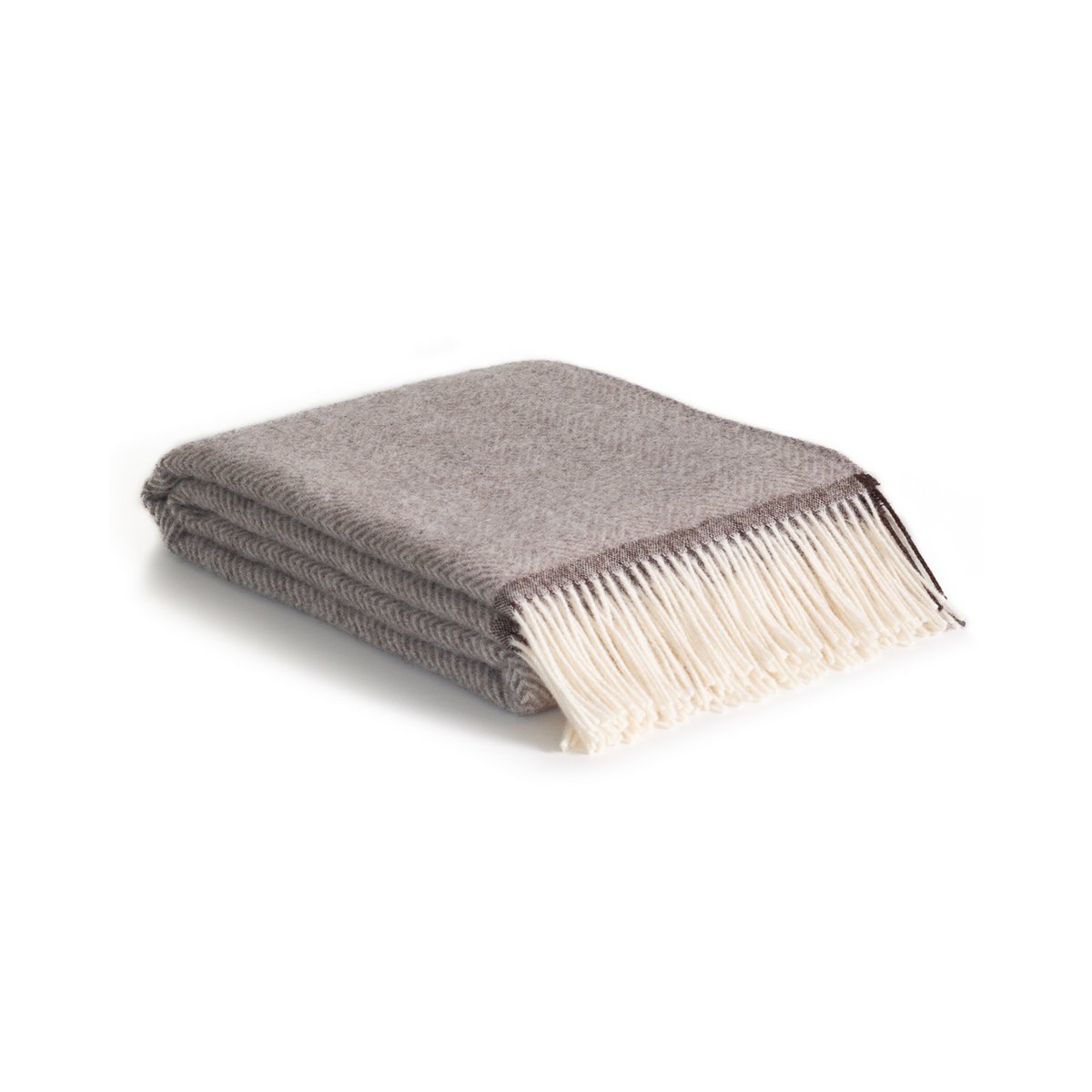 Folded Wool Throw Blanket Denver in beige