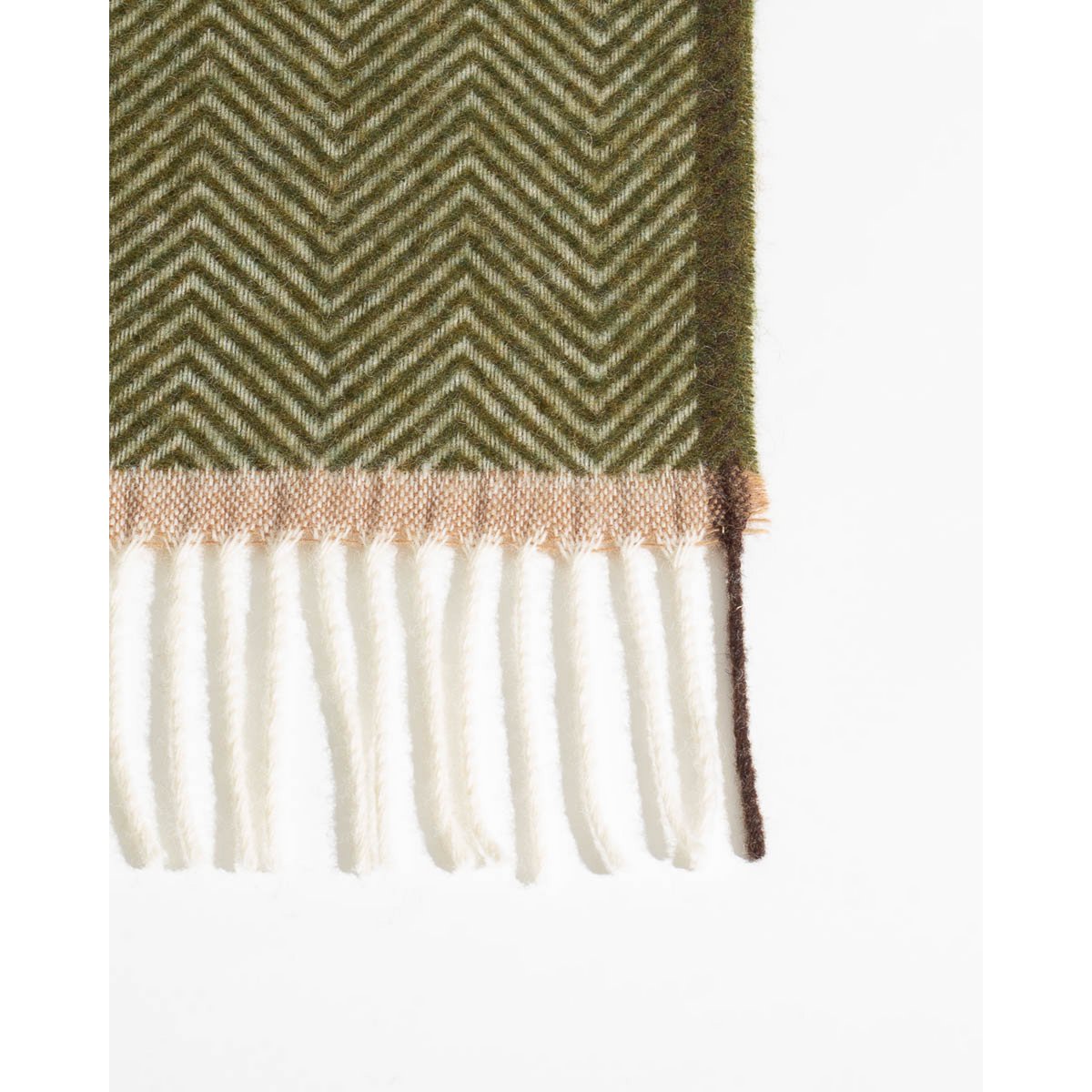 Close-up of Denver throw's striking edge finish