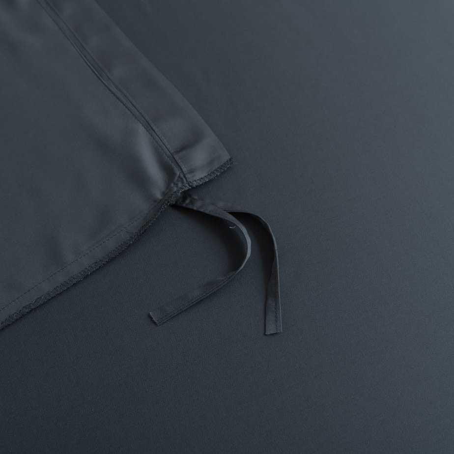 Folded Space Blue bamboo fabric showing its natural sheen