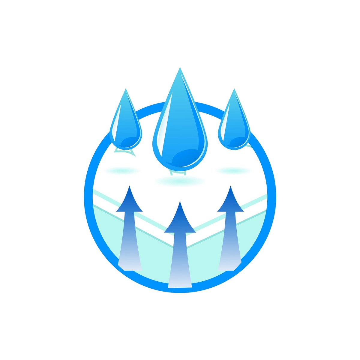 Icon illustrating the mattress protector's waterproof top layer and breathable moisture-wicking design