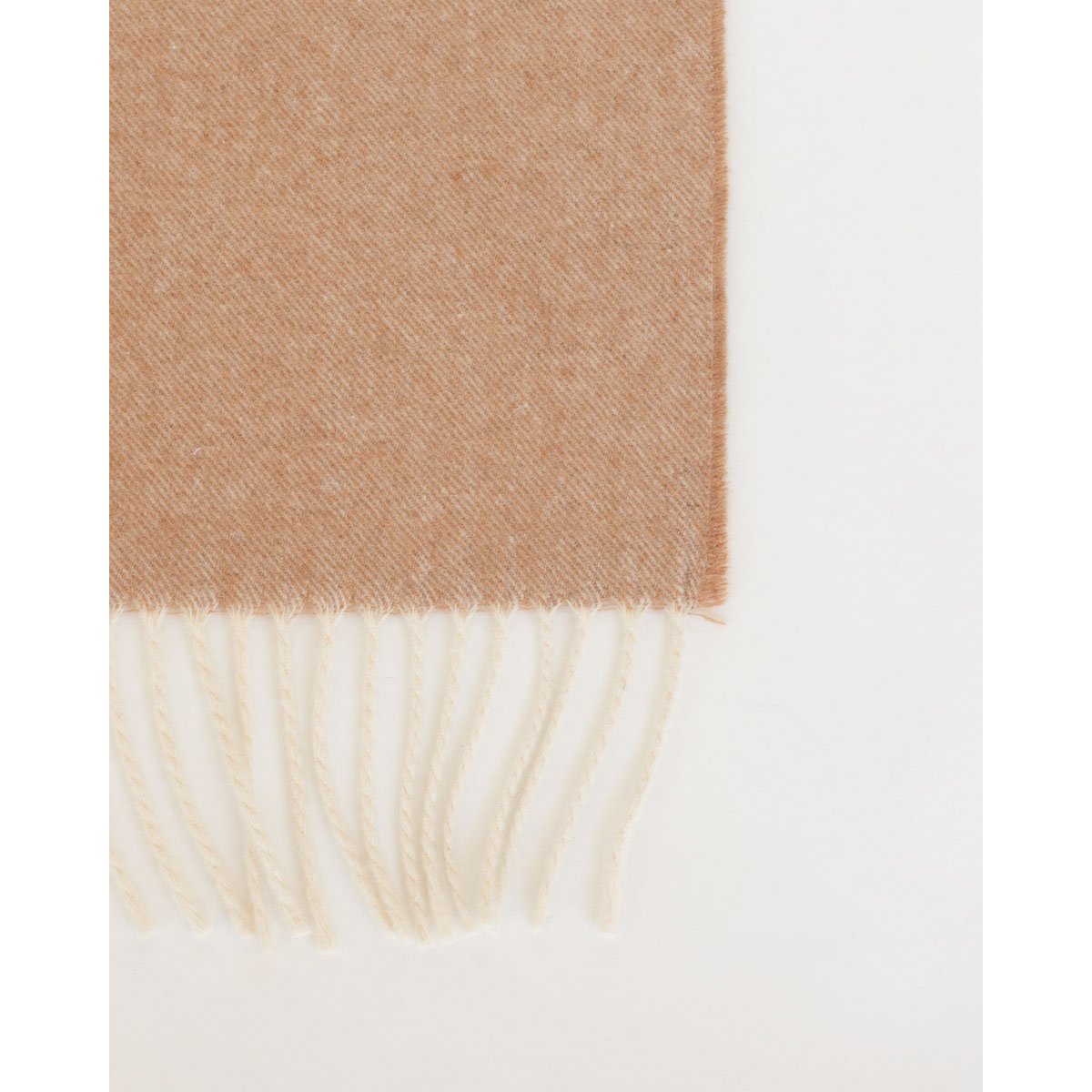 Detail shot of the Tibet throw's weave in beige