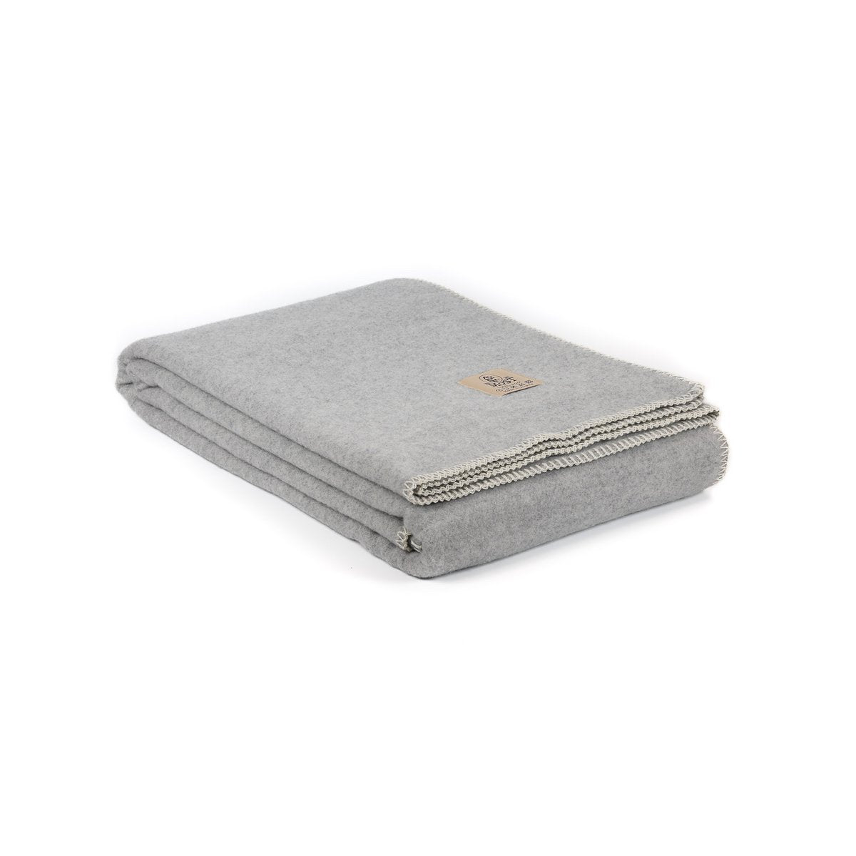 Folded Merino Wool & Cashmere Throw Blanket Luma Soft in gray