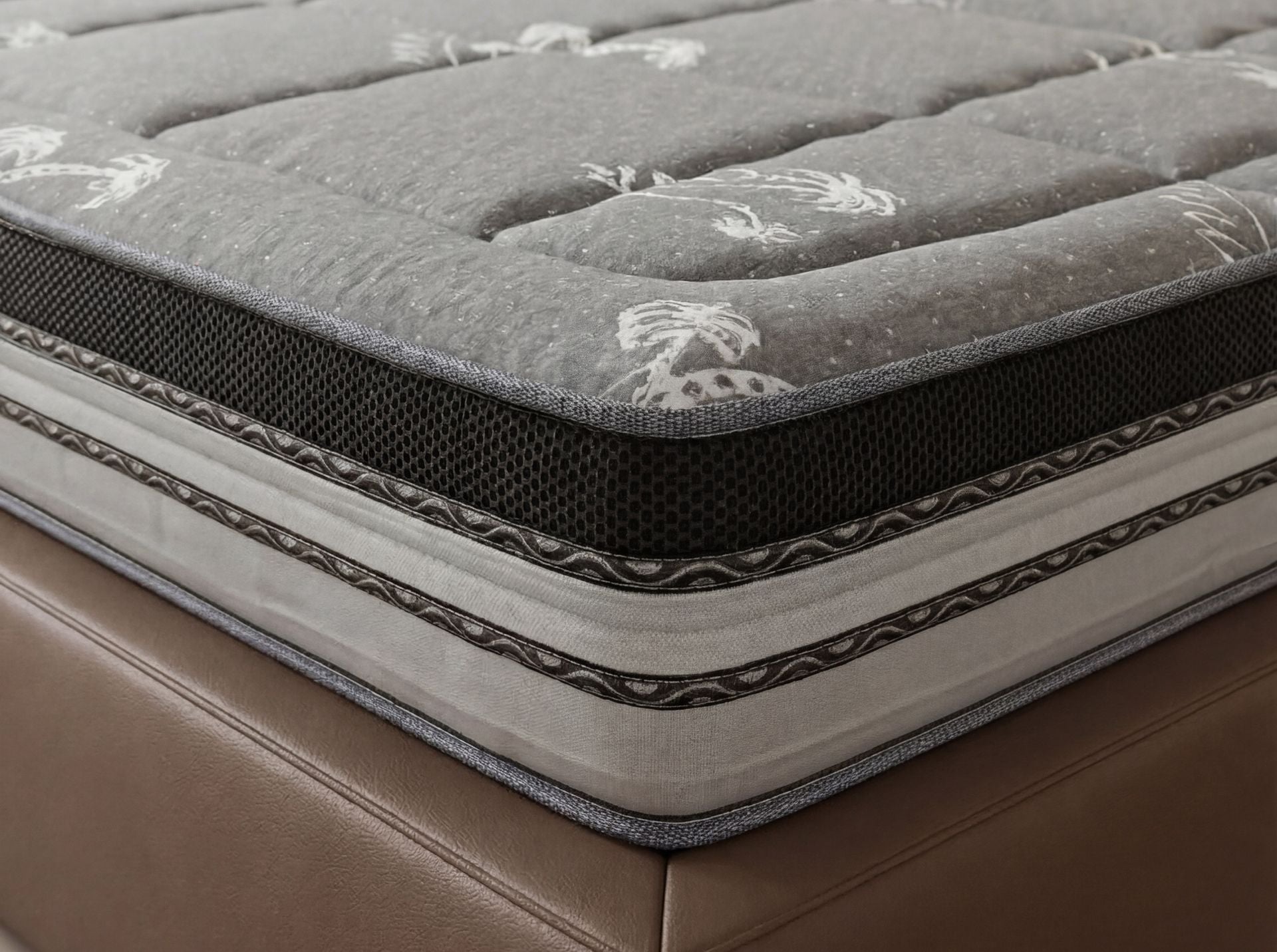 Matratze Thuringia von Maison de Cocon – Farbe Grau, 180x200 cm, Detailansicht 2