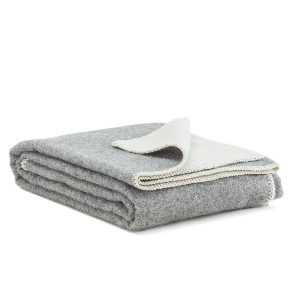 Wool Bed Runner Wild Dove styled across a bed
