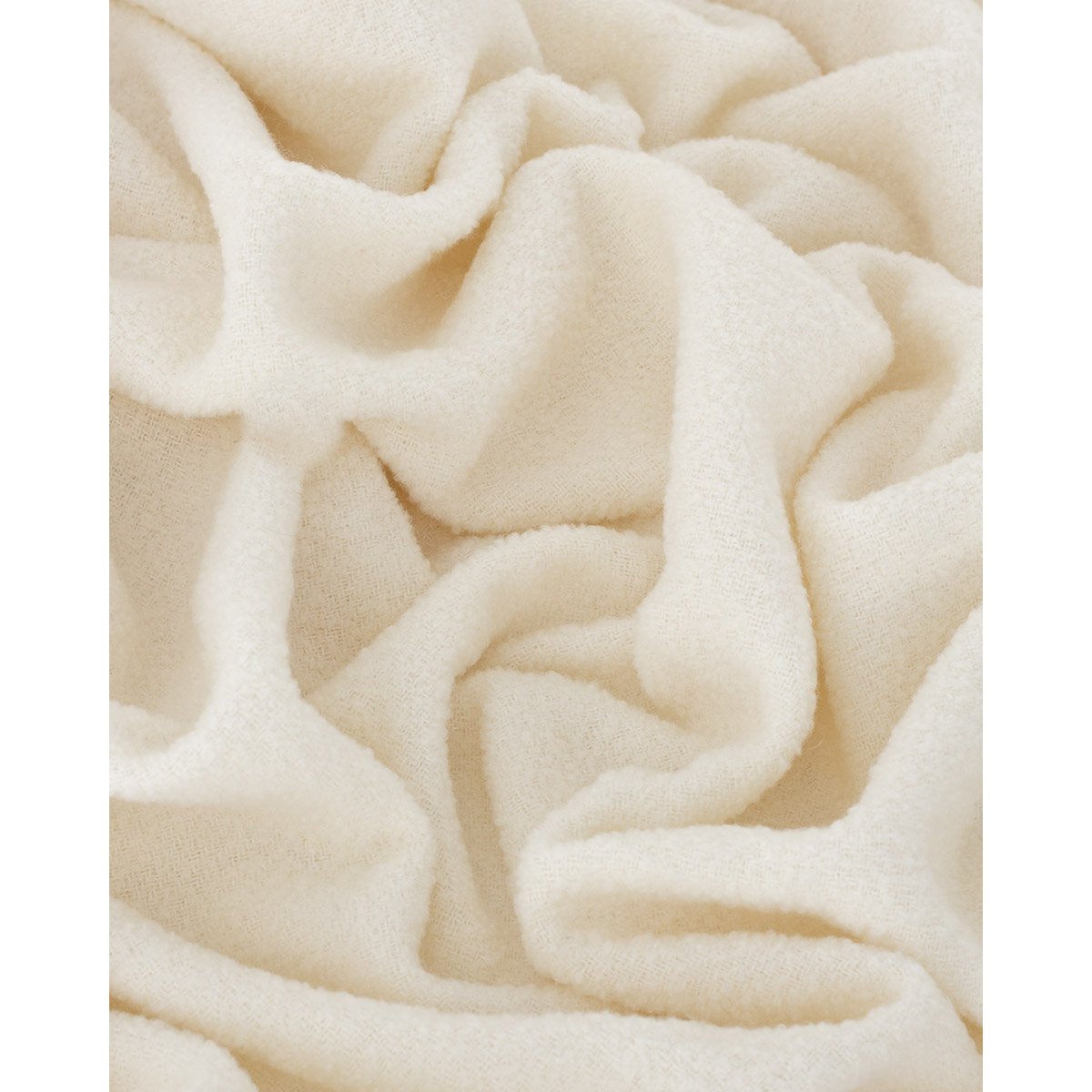 Fabric swatch of the Paris throw in white