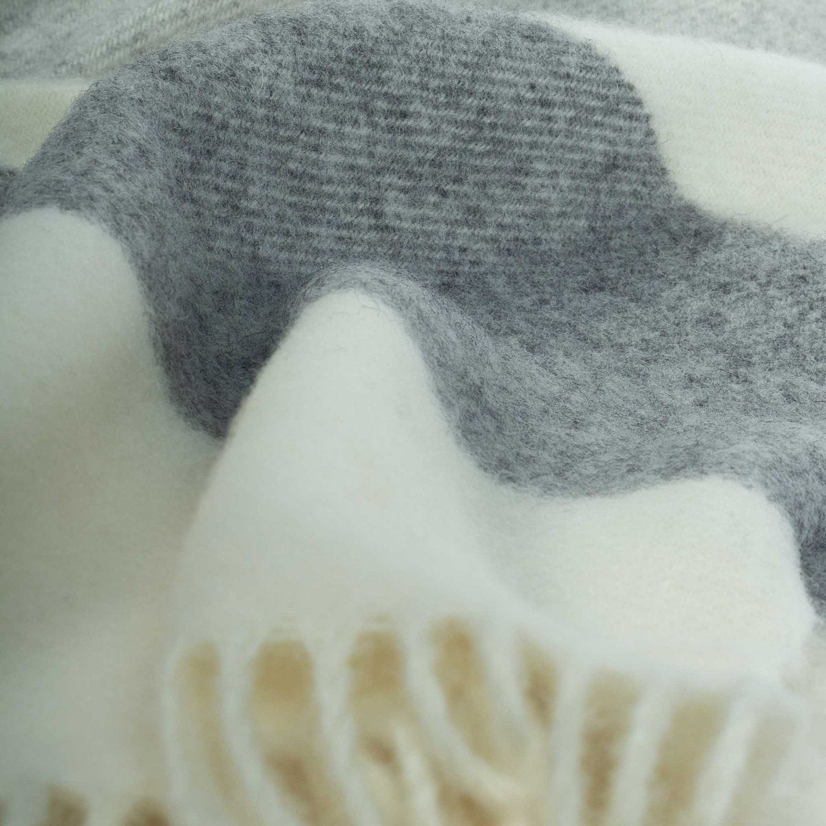 Close-up of Agatha throw's multicolor woven texture