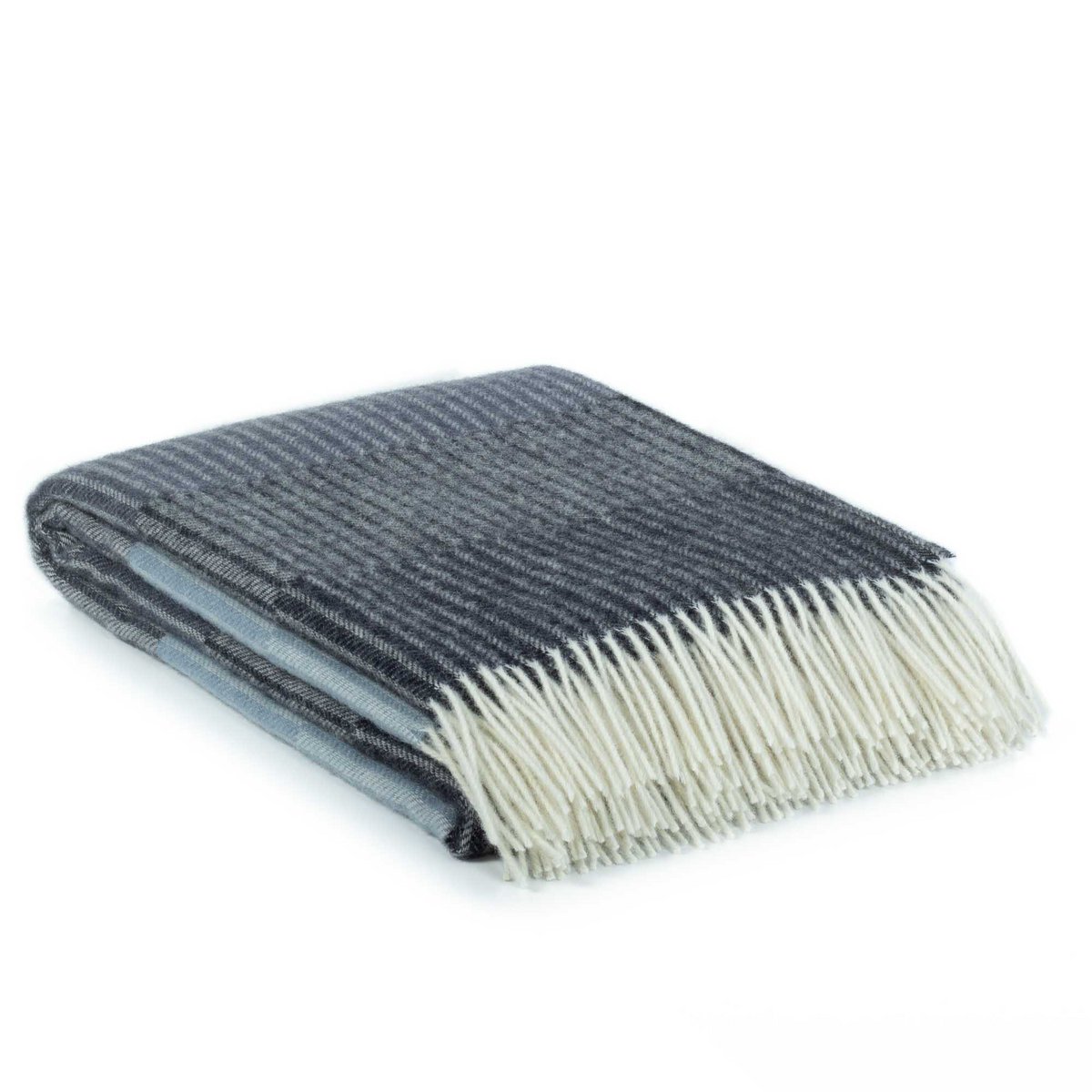 Wool Throw Blanket Linea Orion styled with sleek line pattern