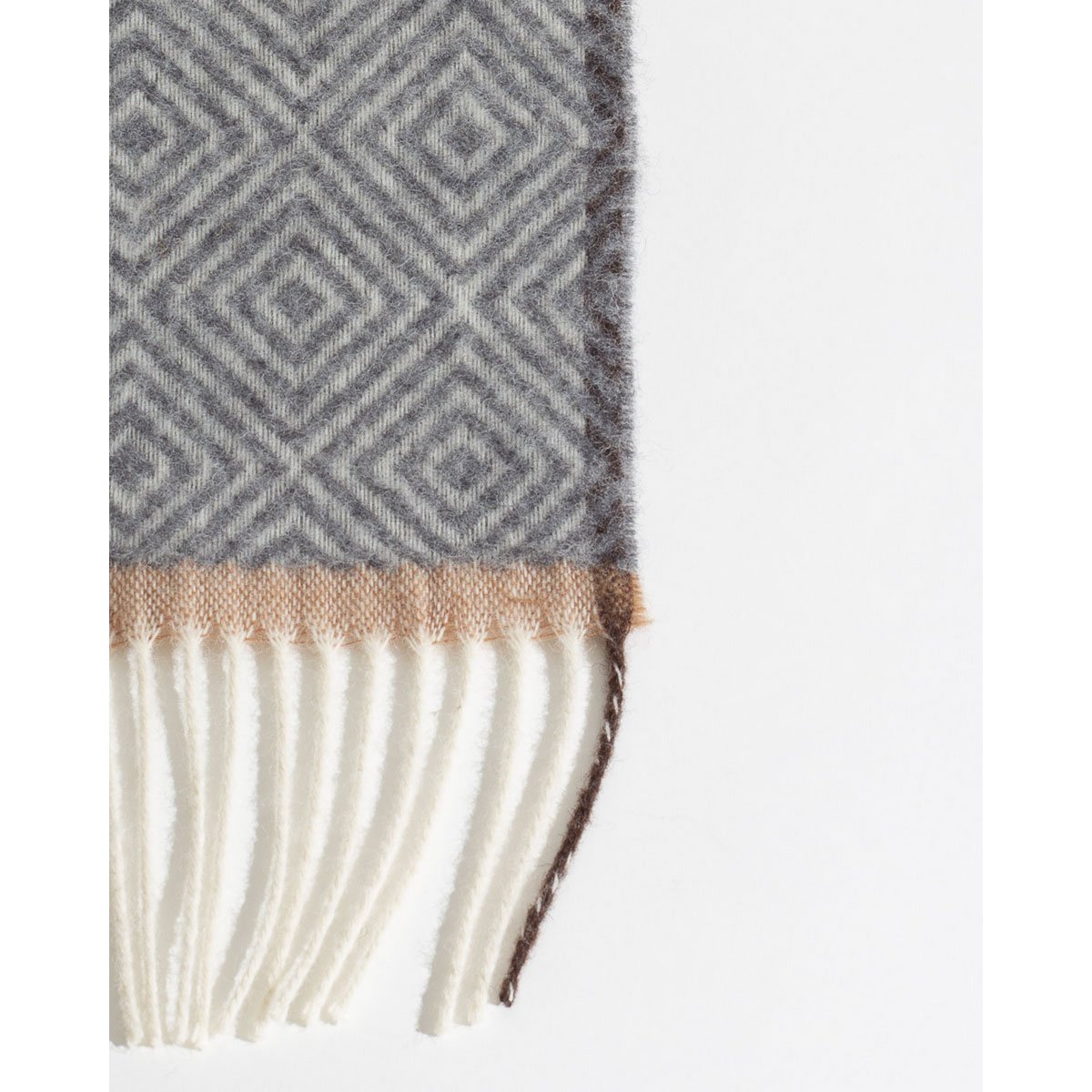 Close-up of Venezia throw's fringe trim